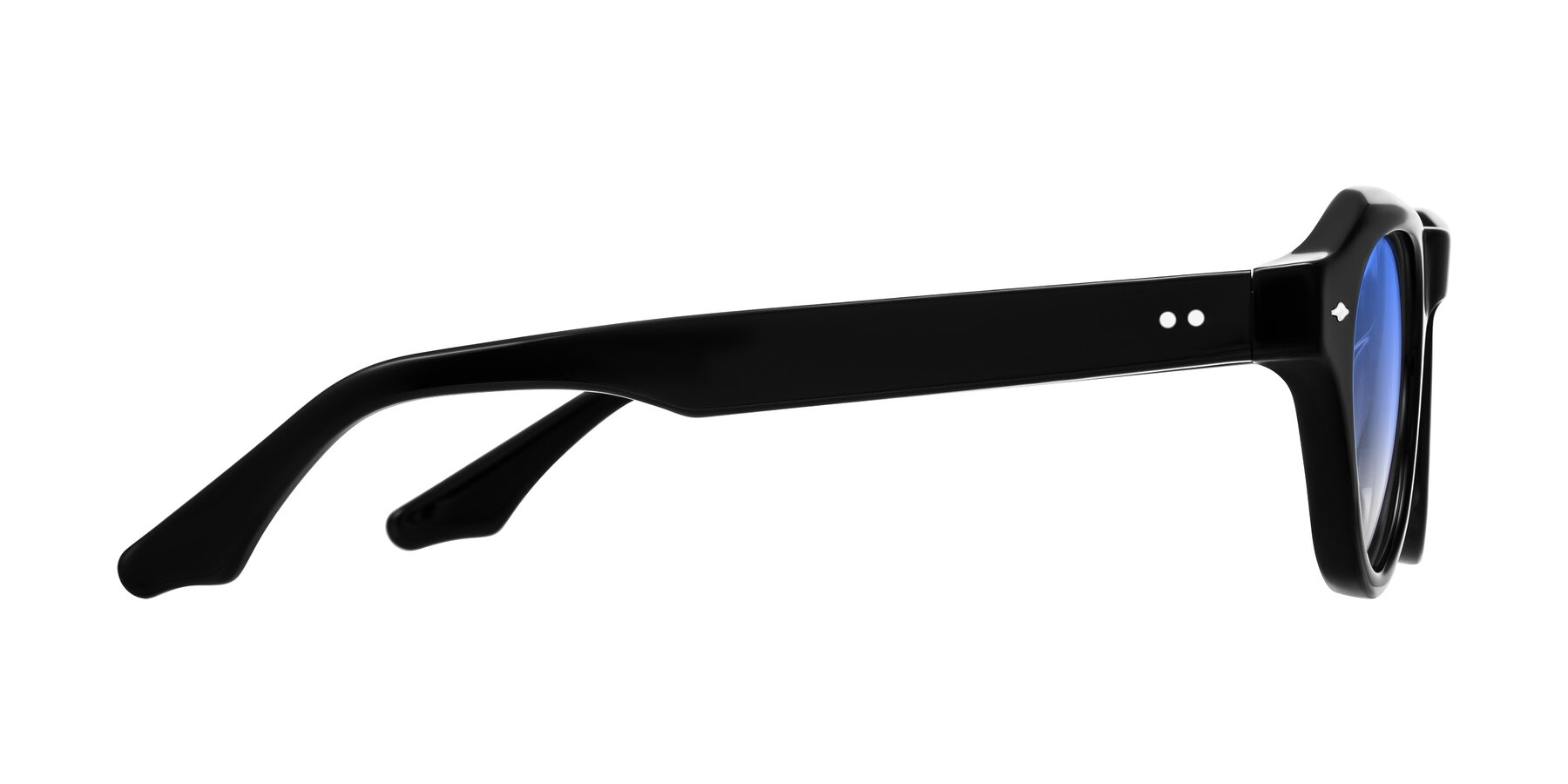 Side of Ascend in Black with Blue Gradient Lenses
