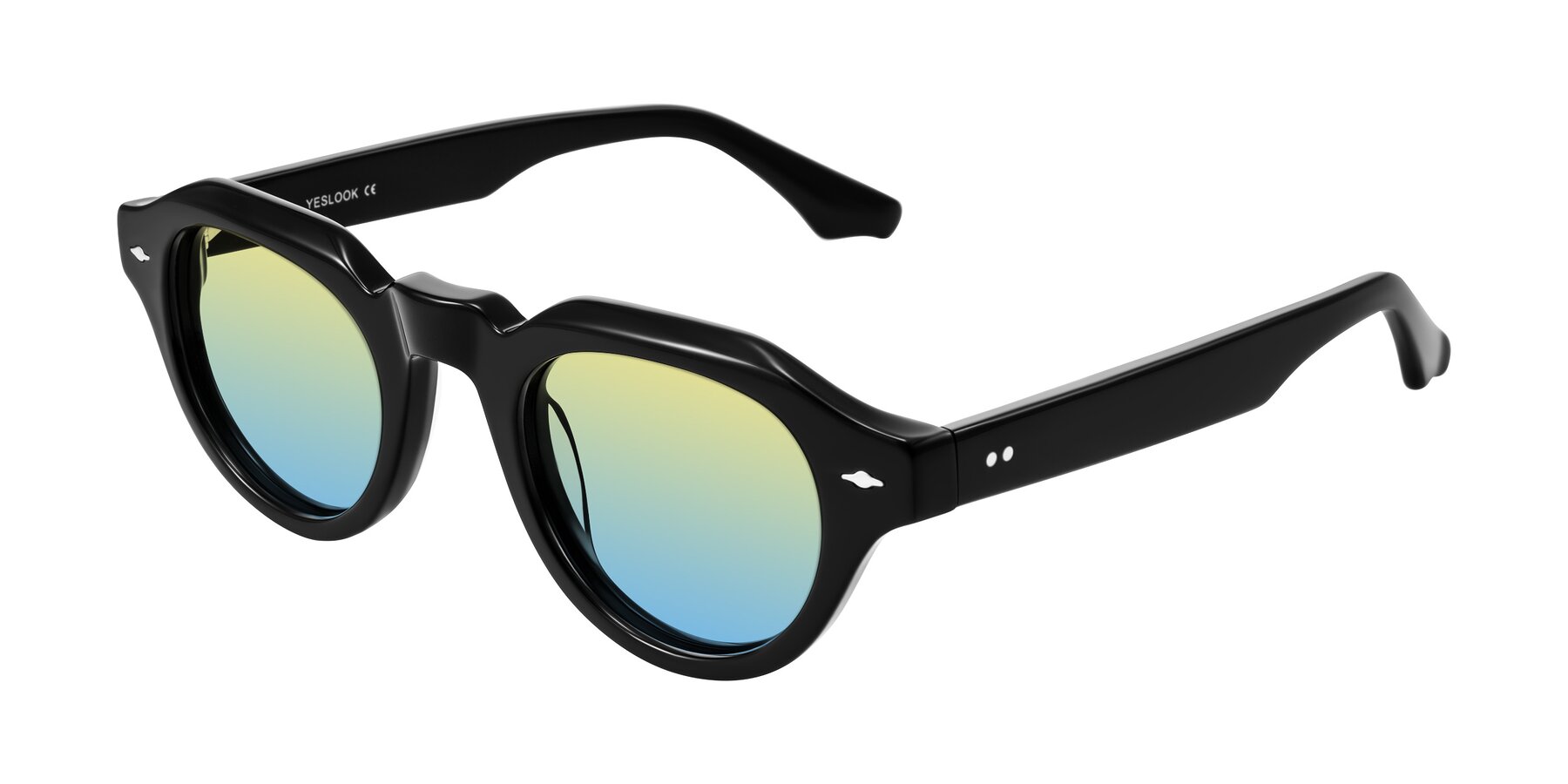 Angle of Ascend in Black with Yellow / Blue Gradient Lenses