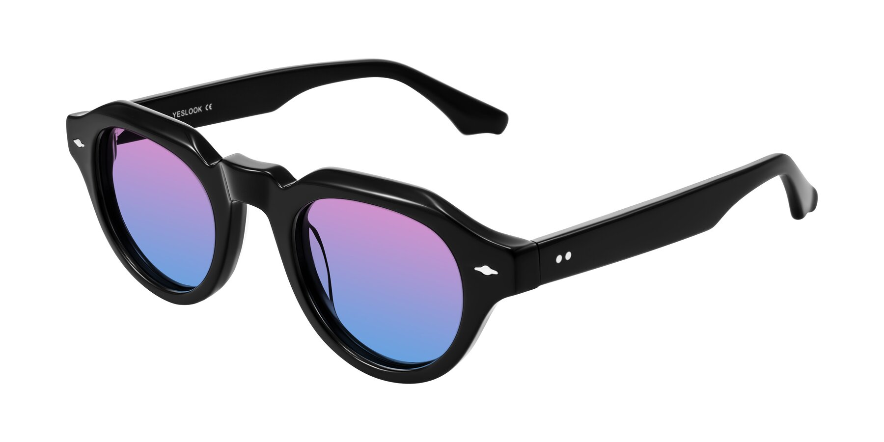 Angle of Ascend in Black with Pink / Blue Gradient Lenses