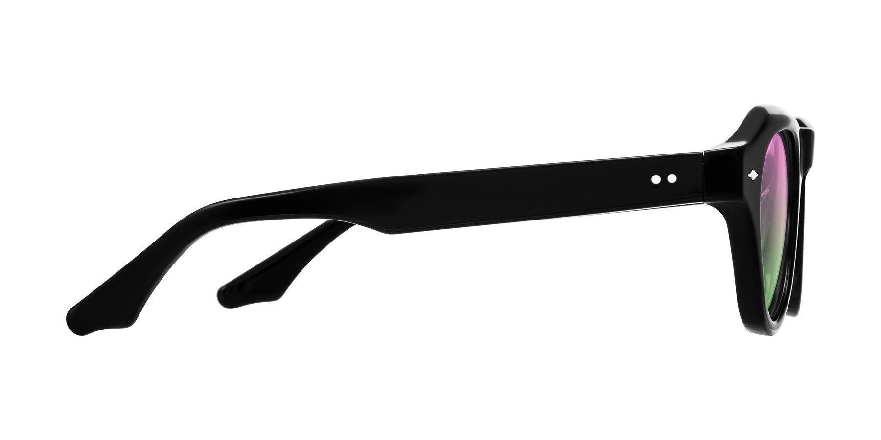 Side of Ascend in Black with Pink / Green Gradient Lenses