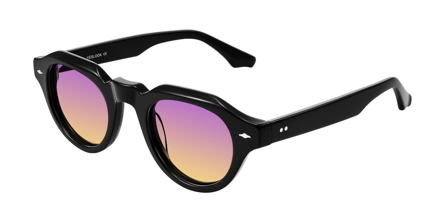 Angle of Ascend in Black with Purple / Yellow Gradient Lenses