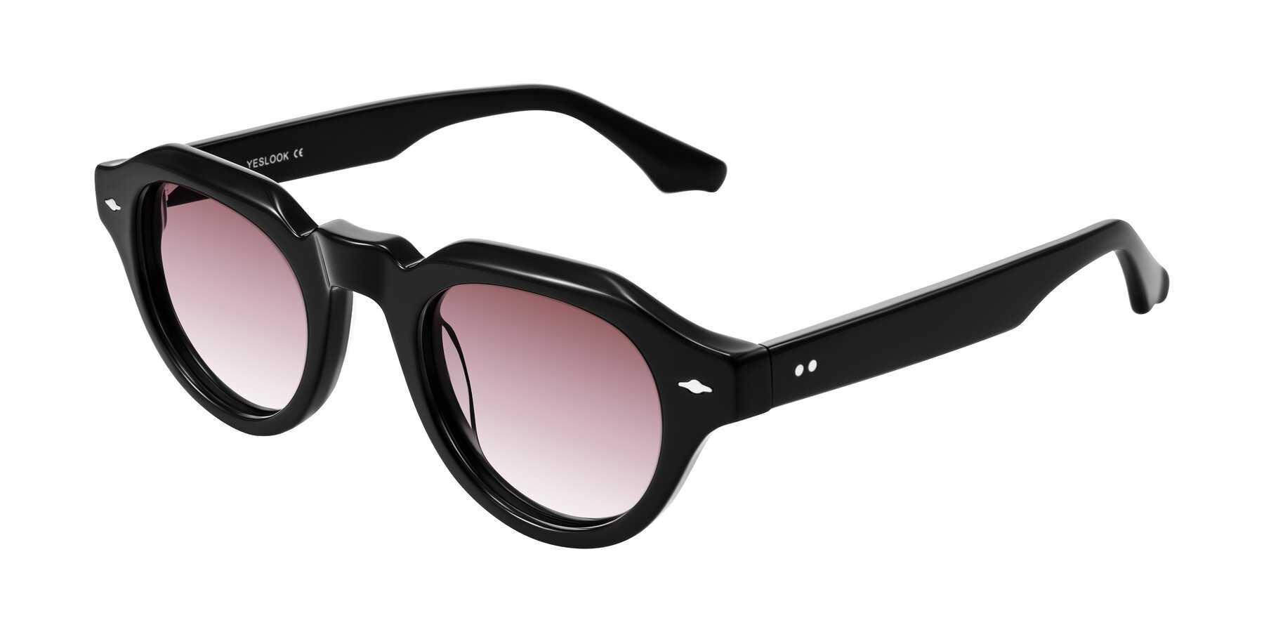 Angle of Ascend in Black with Garnet Gradient Lenses