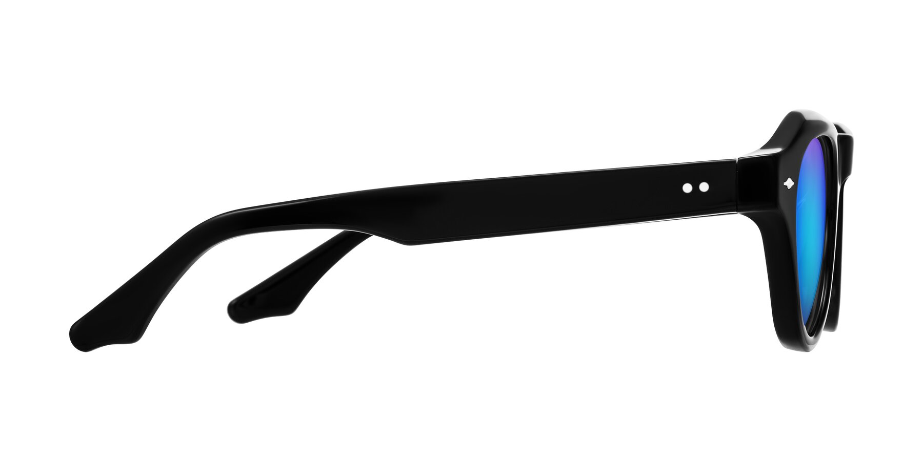 Side of Ascend in Black with Blue Mirrored Lenses