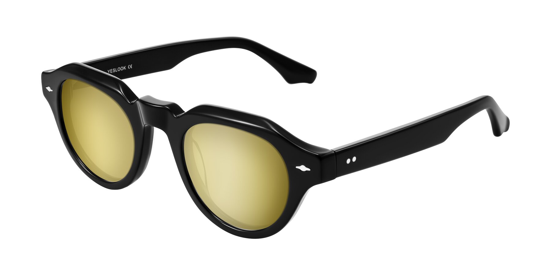 Angle of Ascend in Black with Gold Mirrored Lenses