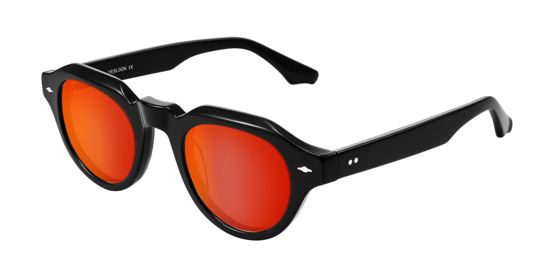 Angle of Ascend in Black with Red Gold Mirrored Lenses