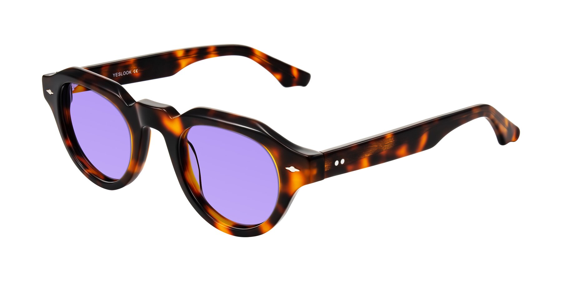Angle of Ascend in Tortoise with Medium Purple Tinted Lenses