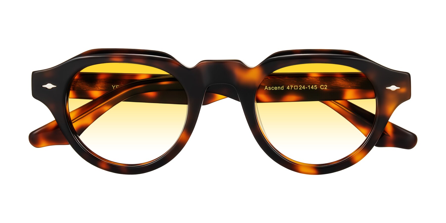 Folded Front of Ascend in Tortoise with Yellow Gradient Lenses