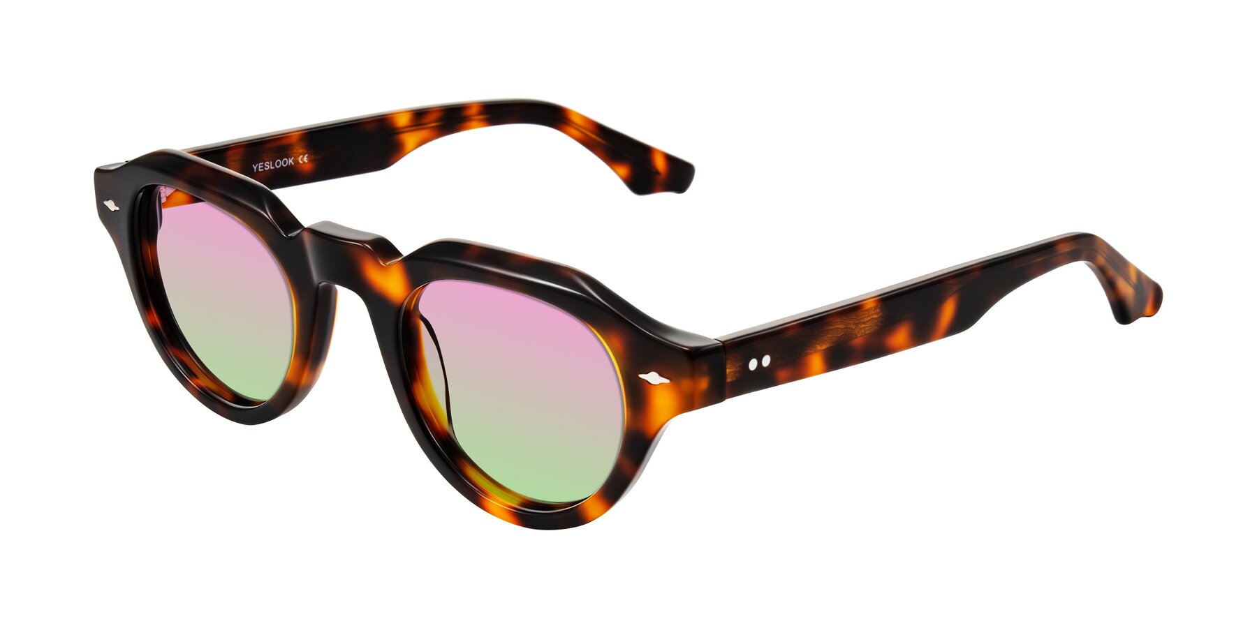 Angle of Ascend in Tortoise with Pink / Green Gradient Lenses