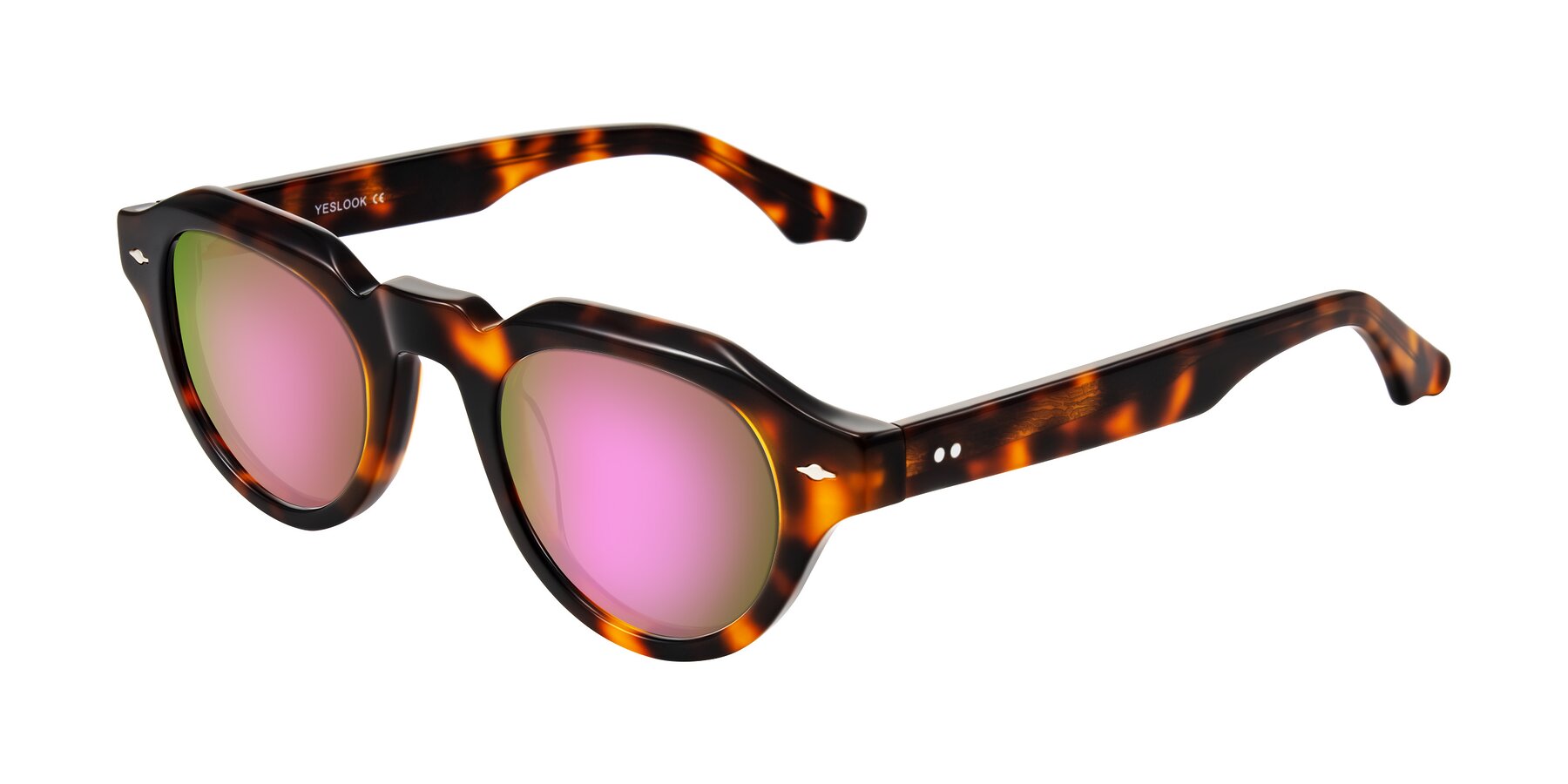 Angle of Ascend in Tortoise with Pink Mirrored Lenses