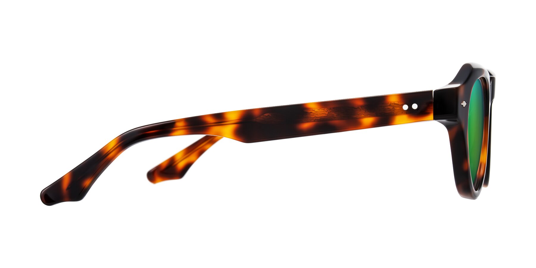 Side of Ascend in Tortoise with Green Mirrored Lenses