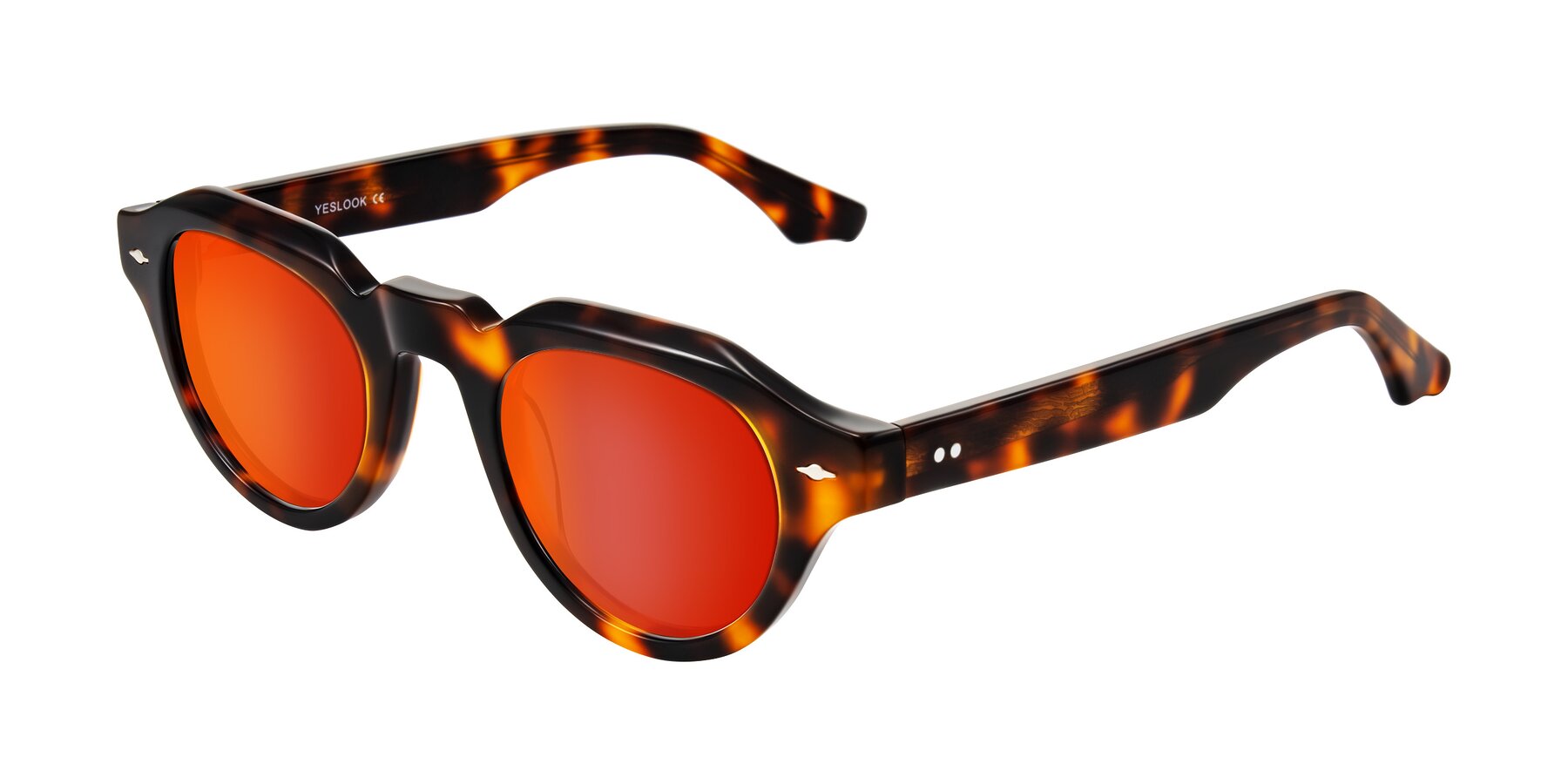 Angle of Ascend in Tortoise with Red Gold Mirrored Lenses