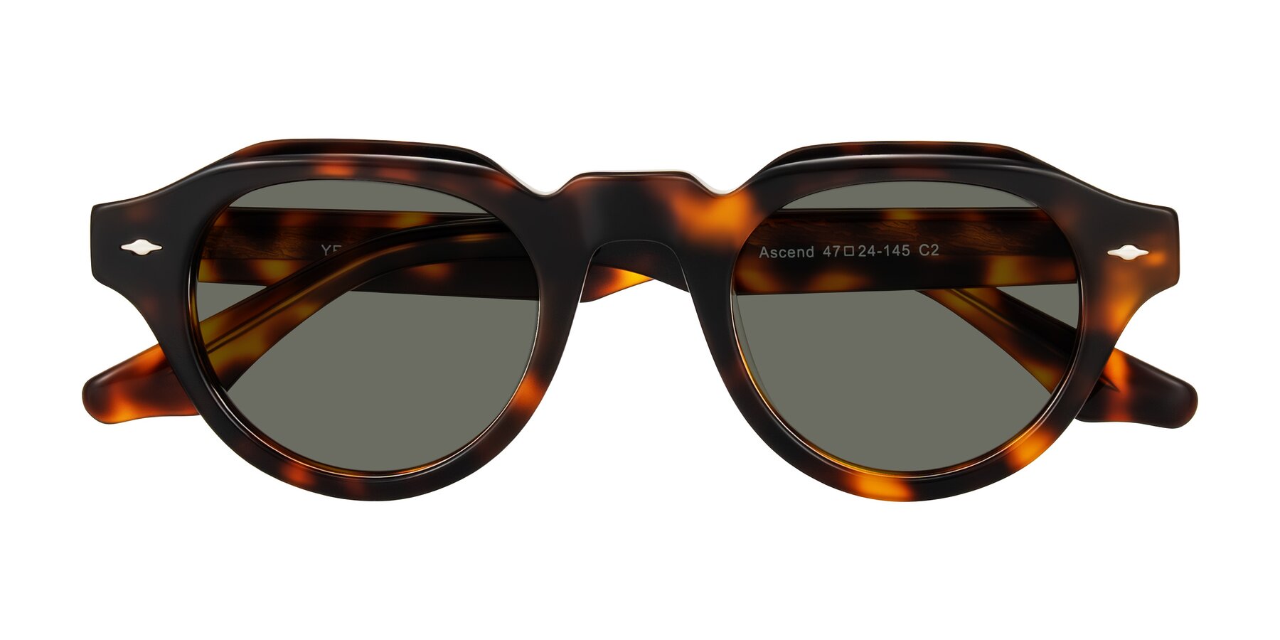 Folded Front of Ascend in Tortoise with Gray Polarized Lenses