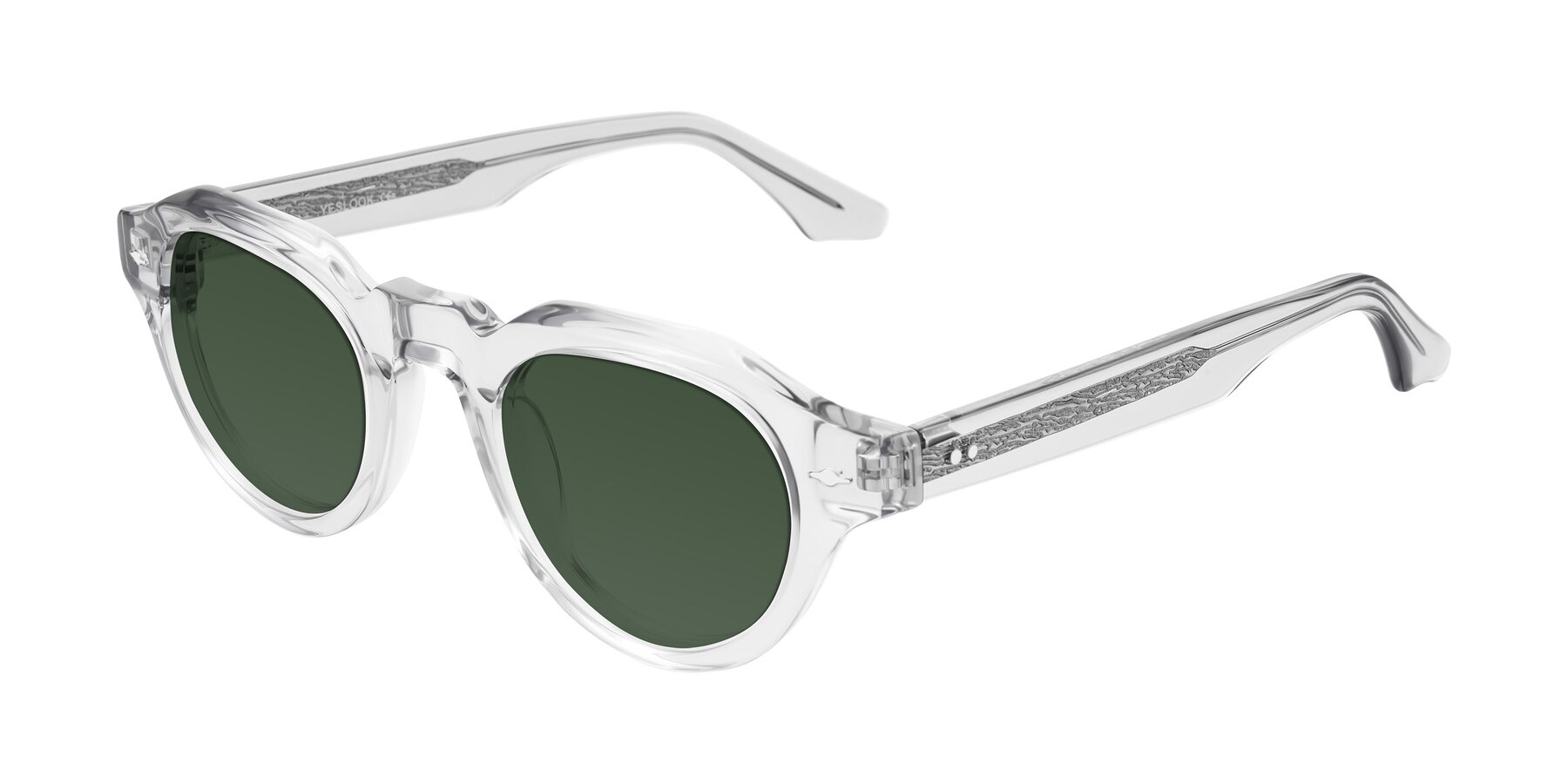 Angle of Ascend in Transparent Gray with Green Tinted Lenses