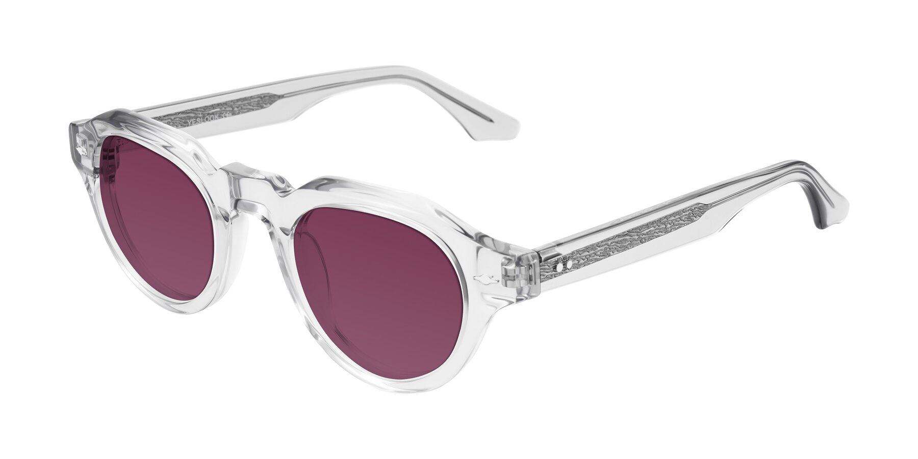 Angle of Ascend in Transparent Gray with Wine Tinted Lenses