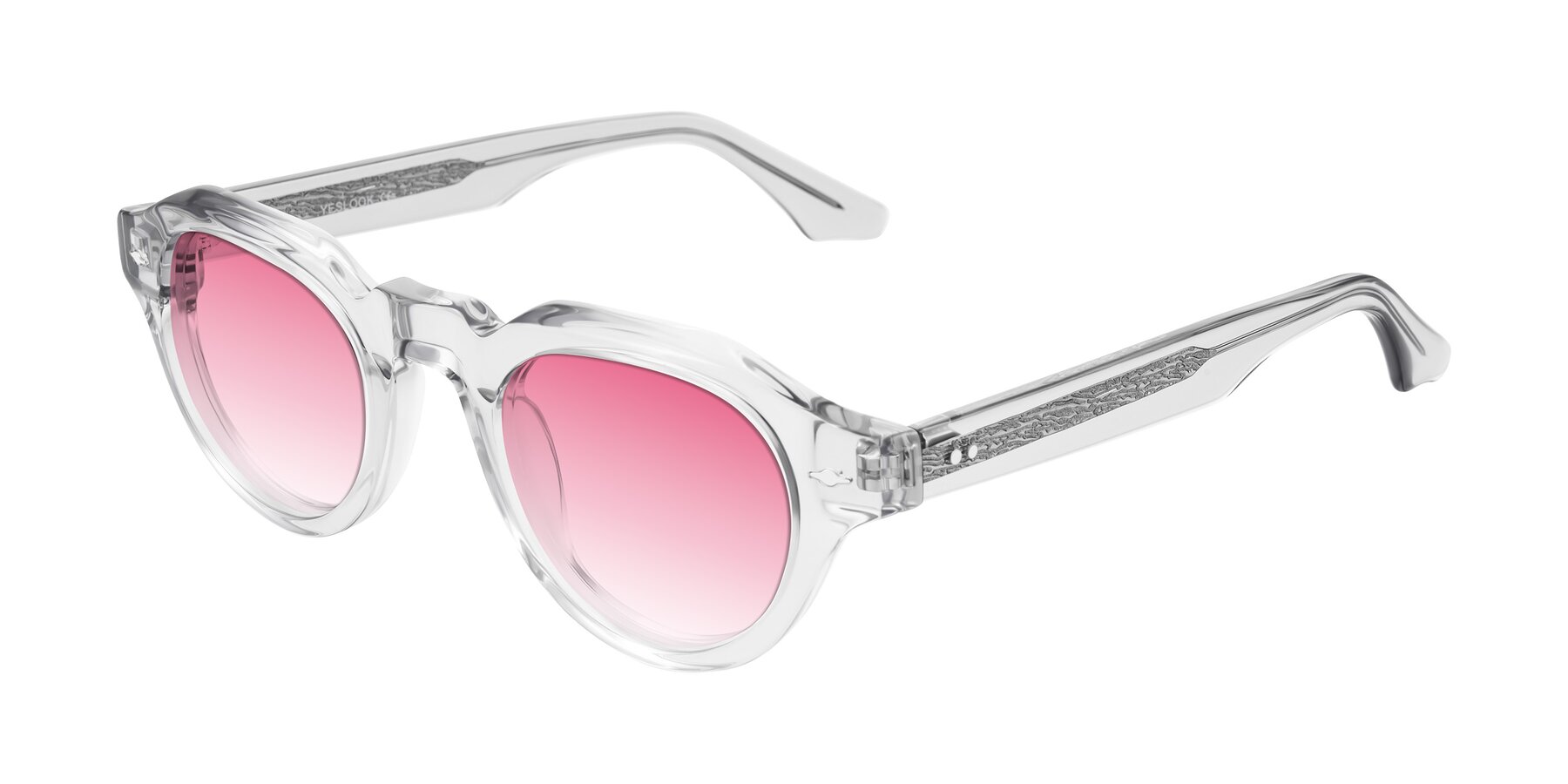 Angle of Ascend in Transparent Gray with Pink Gradient Lenses