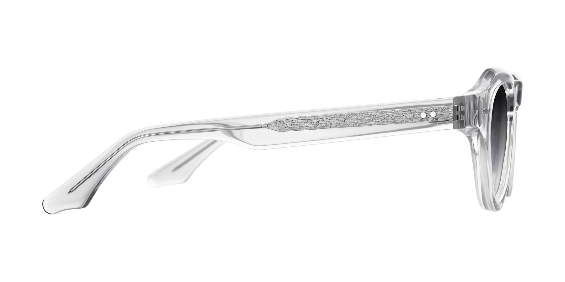 Side of Ascend in Transparent Gray with Gray Gradient Lenses