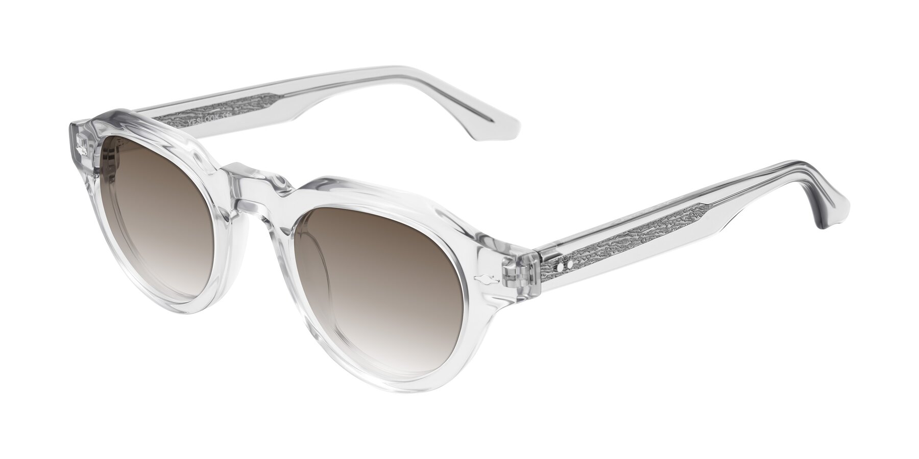 Angle of Ascend in Transparent Gray with Brown Gradient Lenses