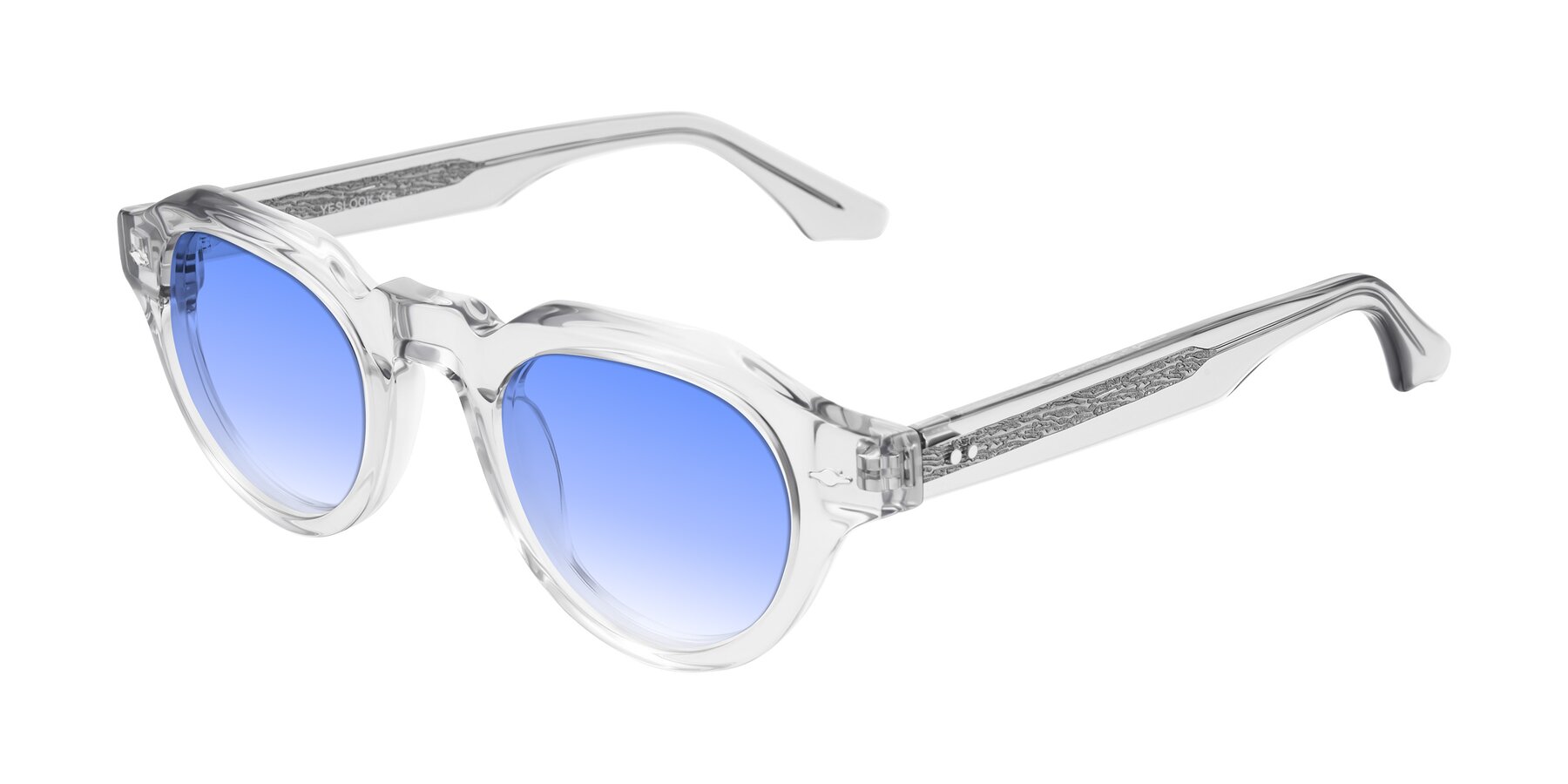 Angle of Ascend in Transparent Gray with Blue Gradient Lenses