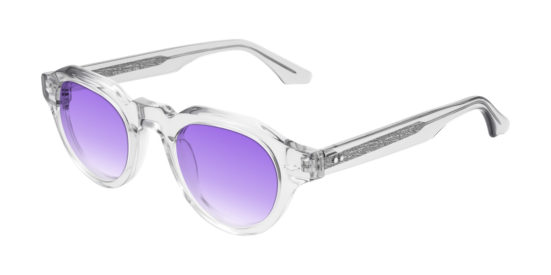 Angle of Ascend in Transparent Gray with Purple Gradient Lenses