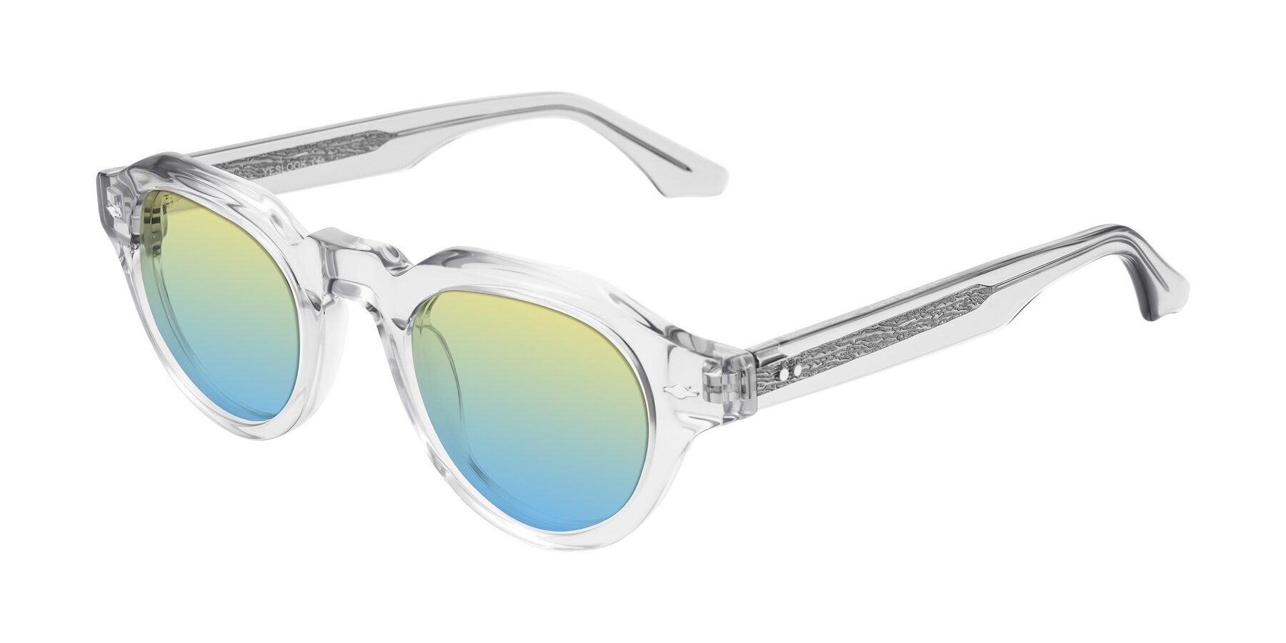 Angle of Ascend in Transparent Gray with Yellow / Blue Gradient Lenses
