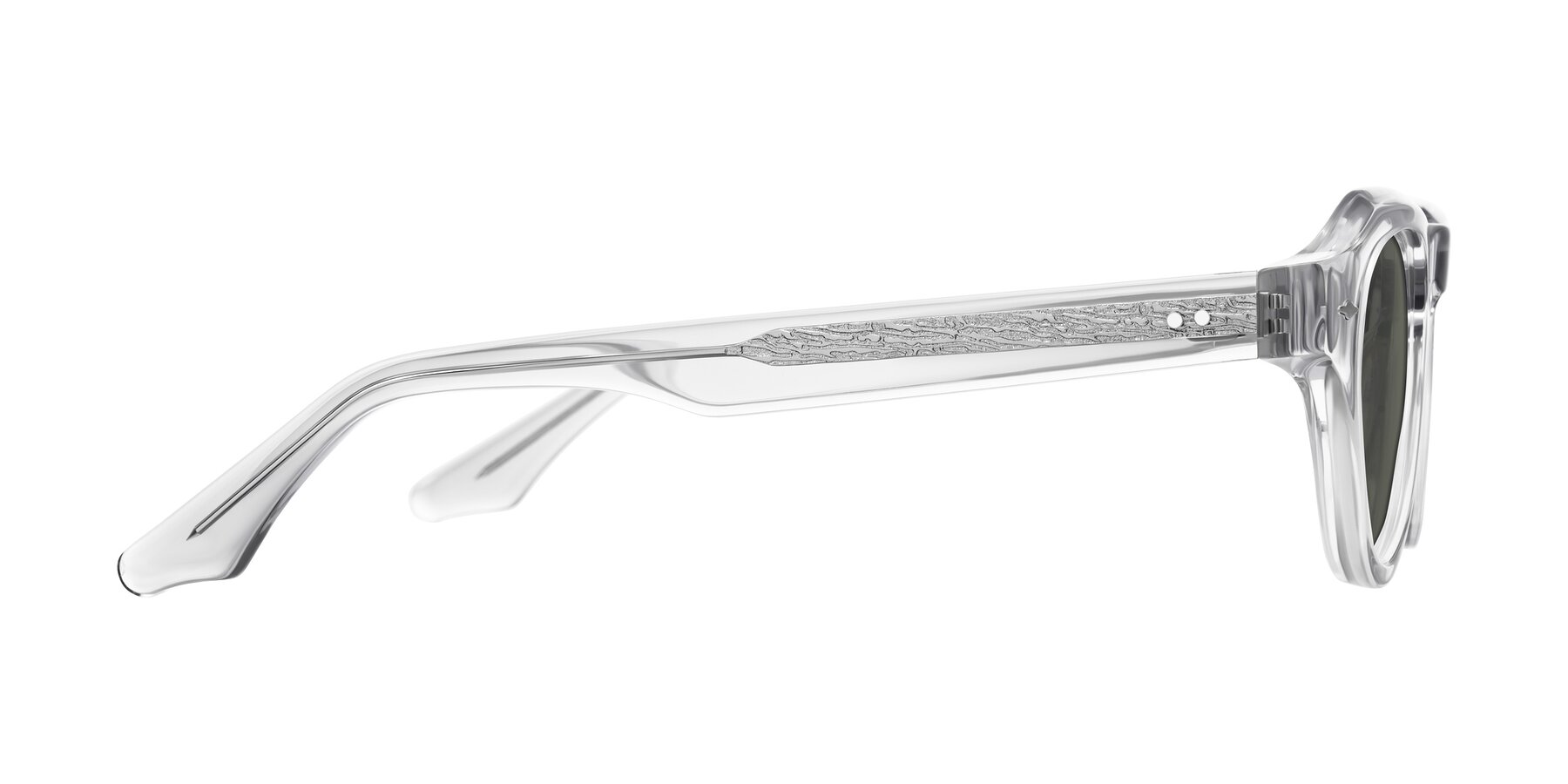 Side of Ascend in Transparent Gray with Gray Polarized Lenses