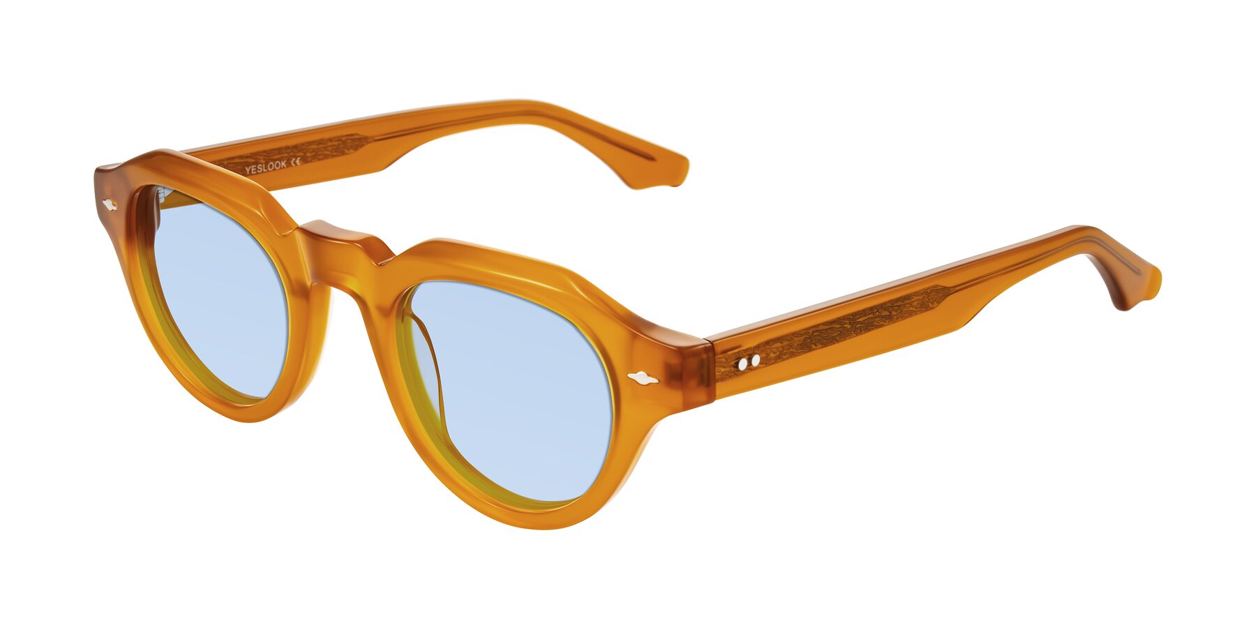 Angle of Ascend in Caramel with Light Blue Tinted Lenses