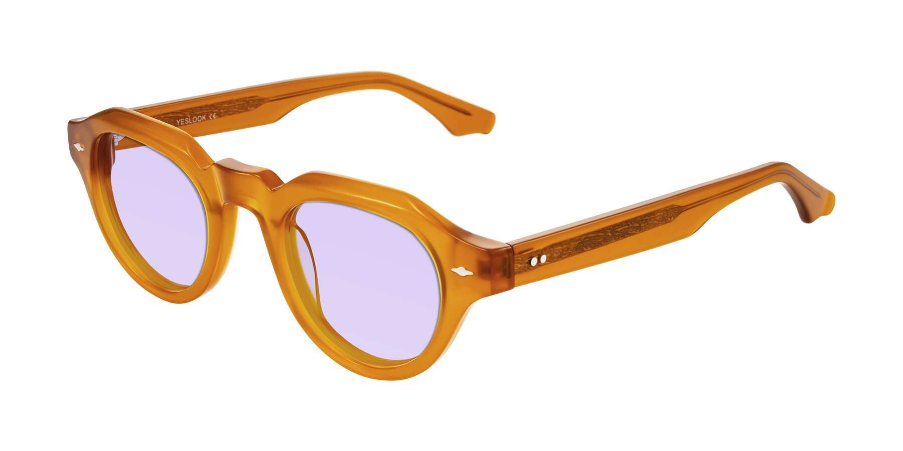 Angle of Ascend in Caramel with Light Purple Tinted Lenses