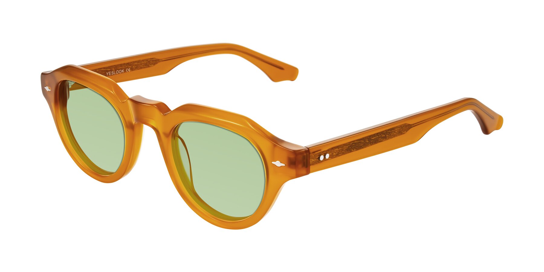 Angle of Ascend in Caramel with Medium Green Tinted Lenses