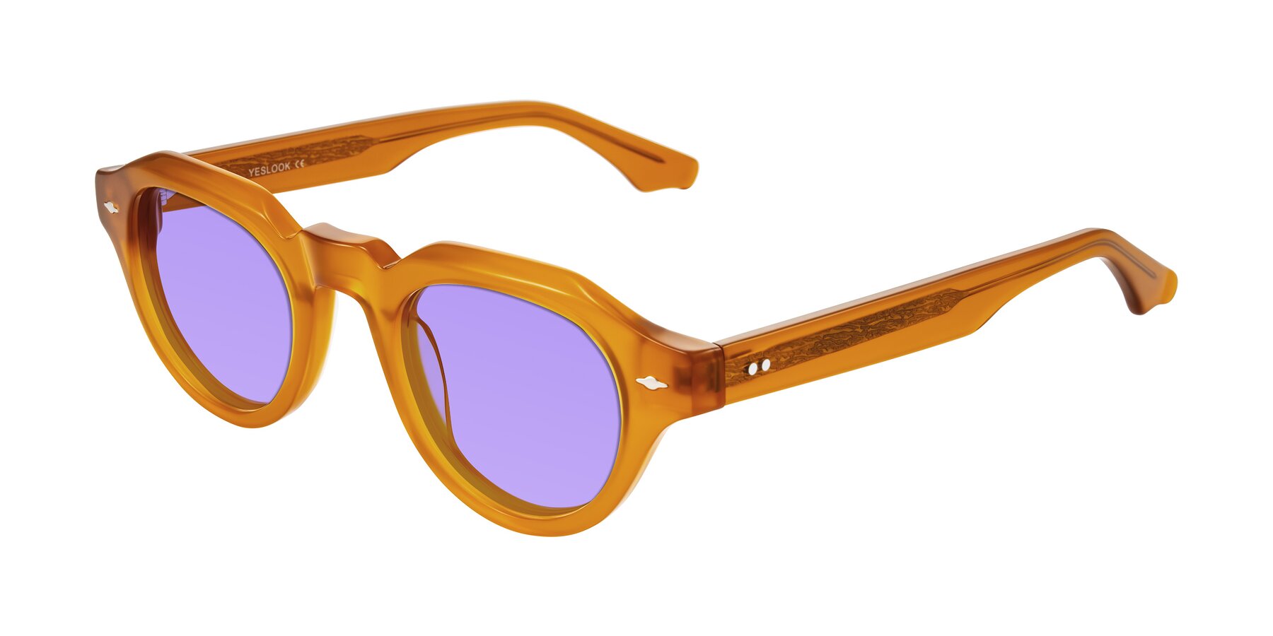 Angle of Ascend in Caramel with Medium Purple Tinted Lenses