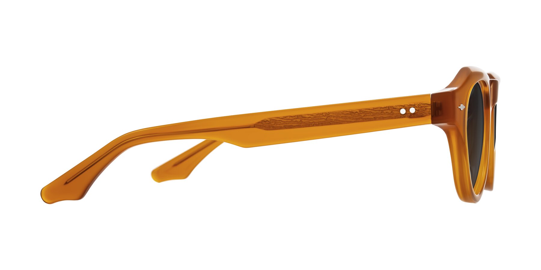 Side of Ascend in Caramel with Gray Tinted Lenses