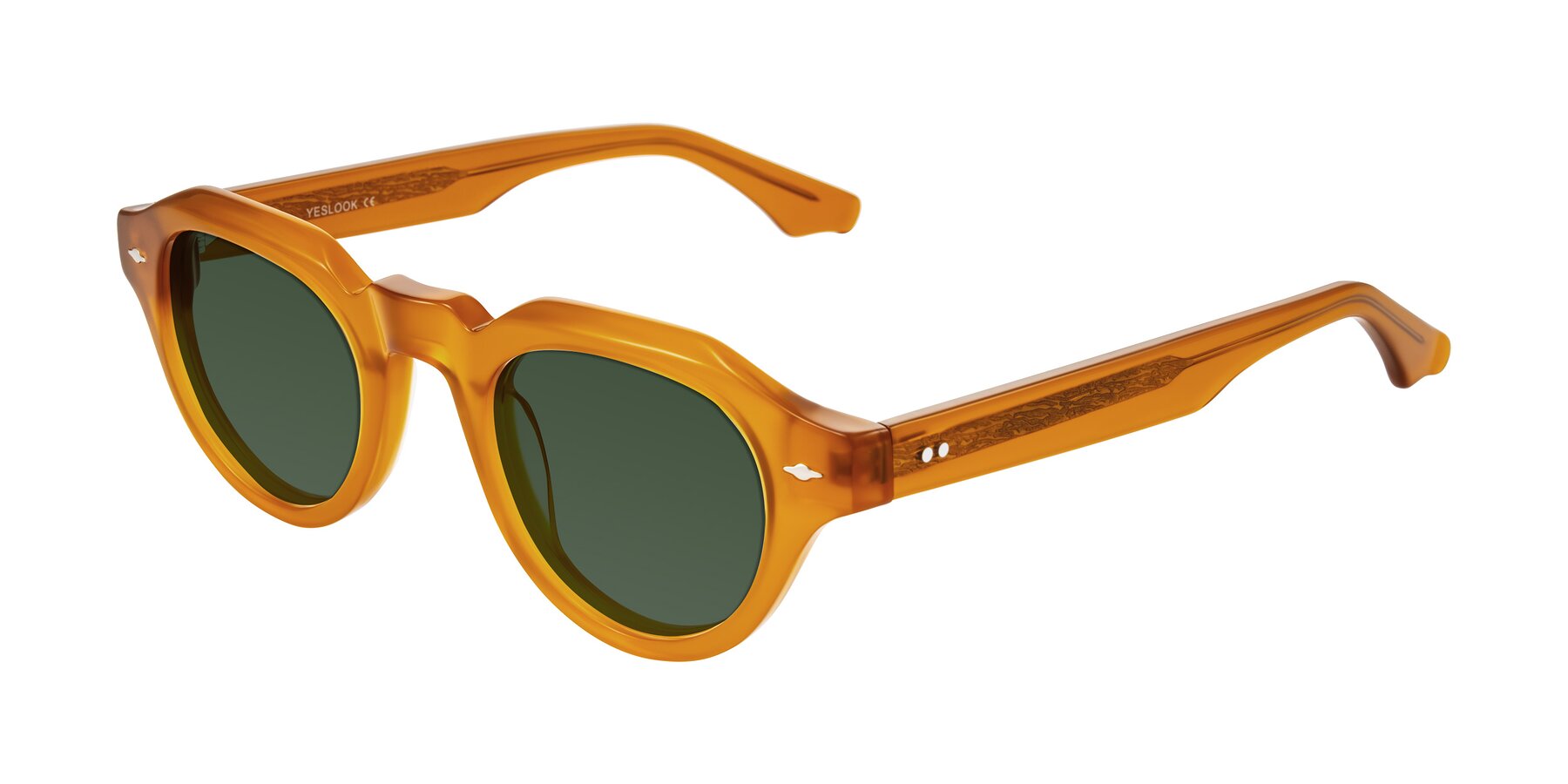 Angle of Ascend in Caramel with Green Tinted Lenses