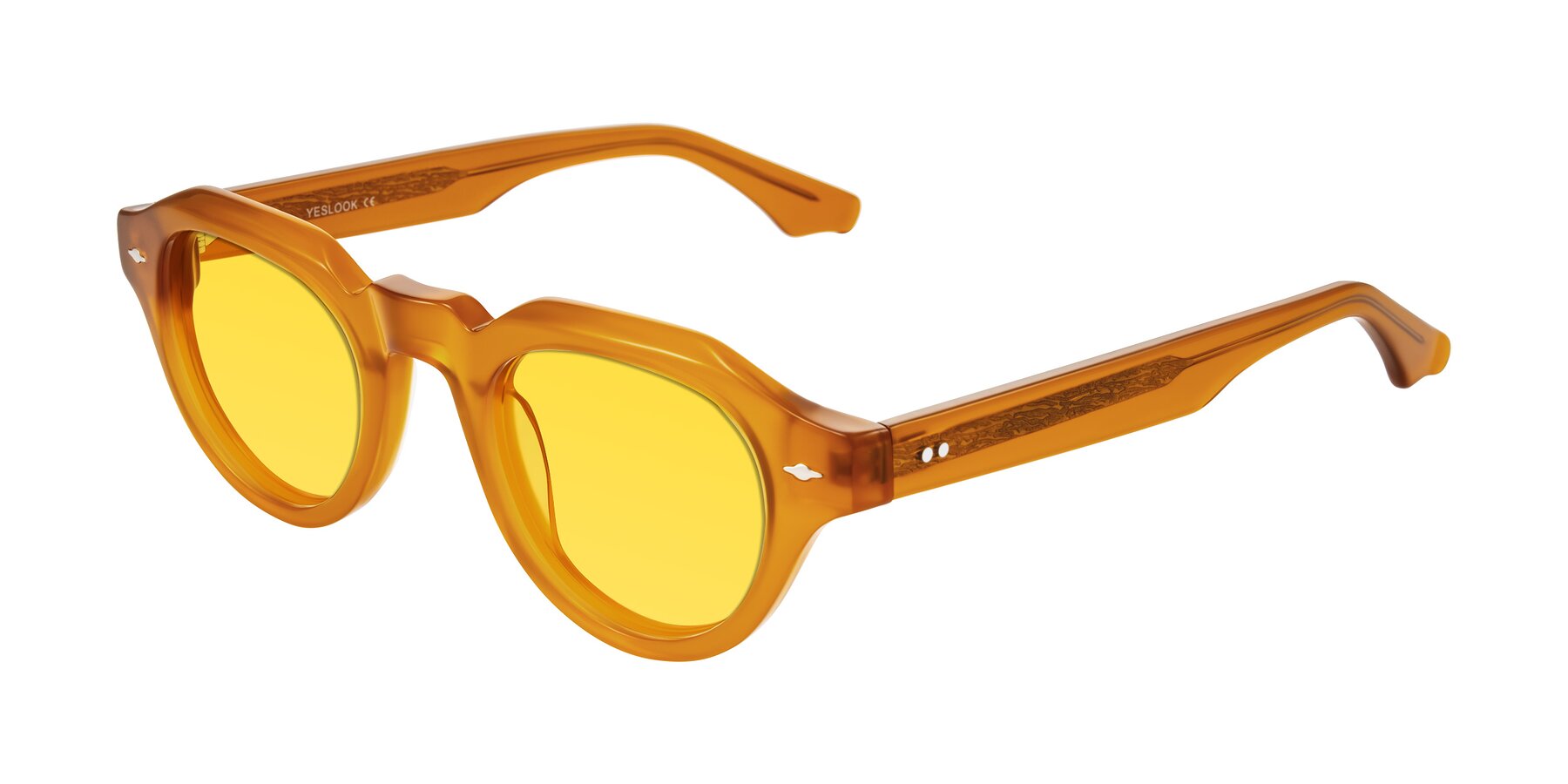 Angle of Ascend in Caramel with Yellow Tinted Lenses