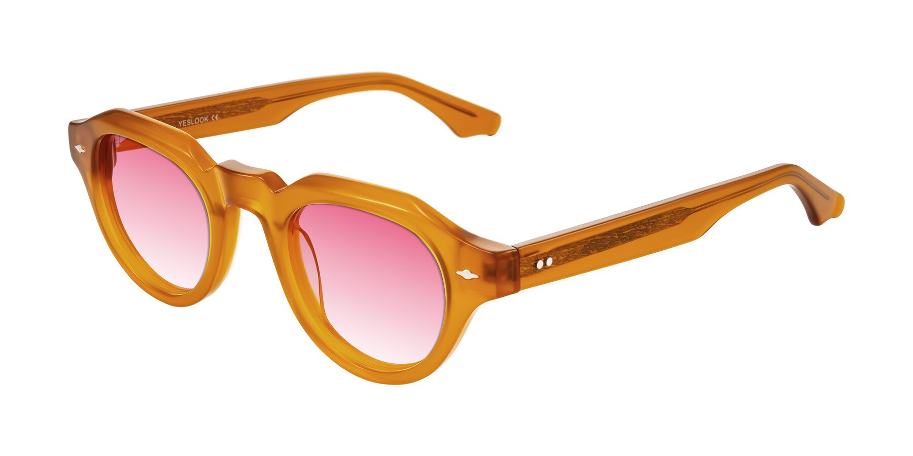 Angle of Ascend in Caramel with Pink Gradient Lenses