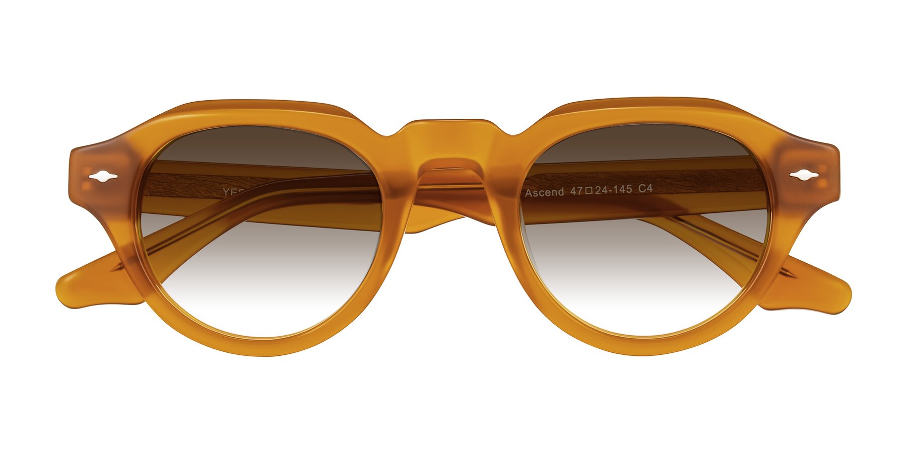 Folded Front of Ascend in Caramel with Brown Gradient Lenses