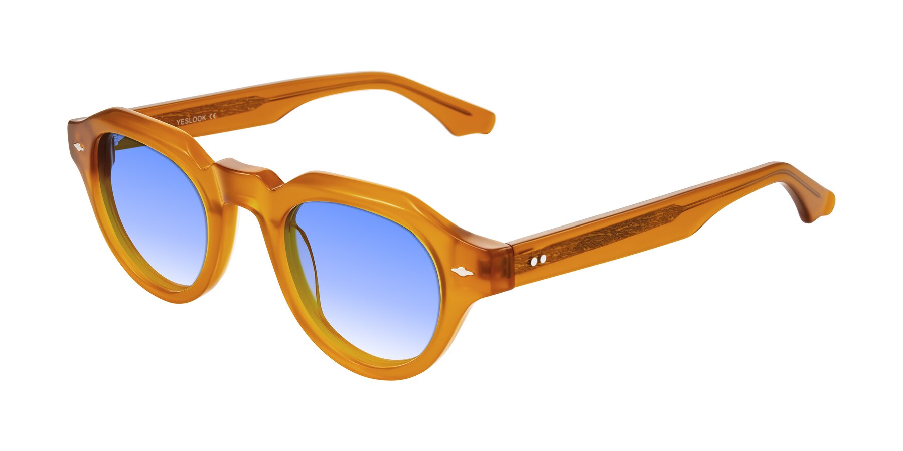 Angle of Ascend in Caramel with Blue Gradient Lenses
