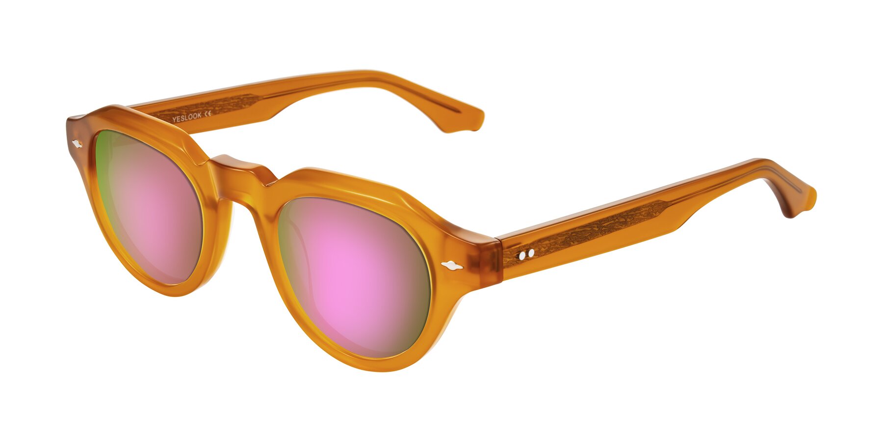 Angle of Ascend in Caramel with Pink Mirrored Lenses