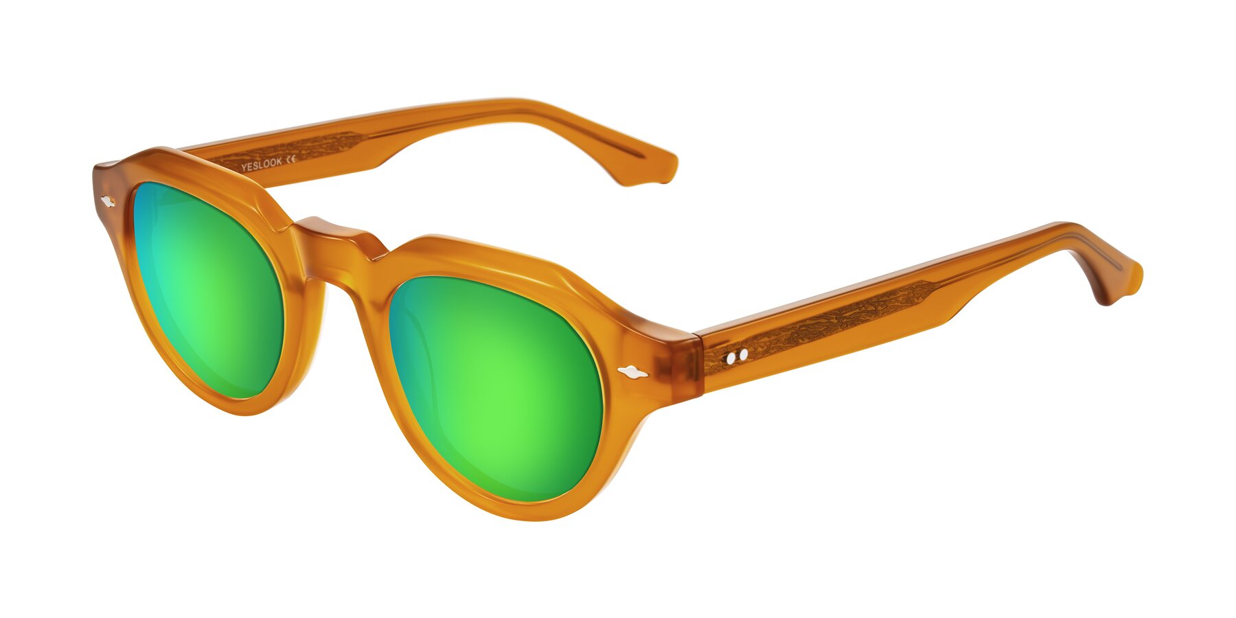 Angle of Ascend in Caramel with Green Mirrored Lenses