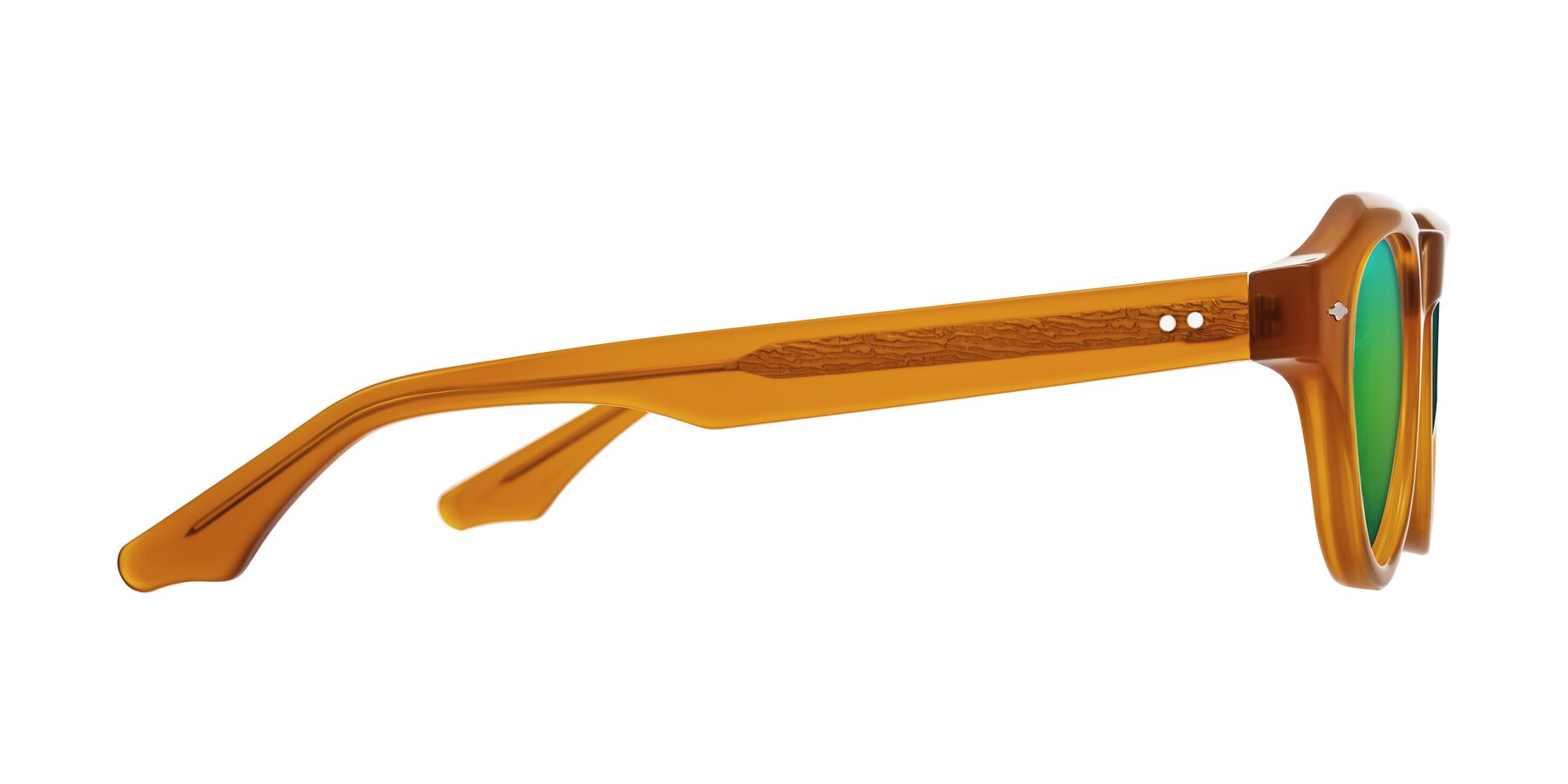 Side of Ascend in Caramel with Green Mirrored Lenses