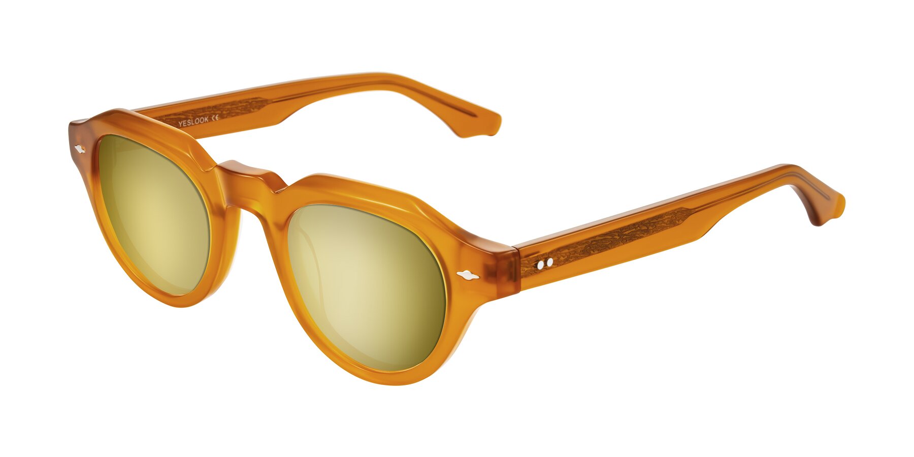 Angle of Ascend in Caramel with Gold Mirrored Lenses