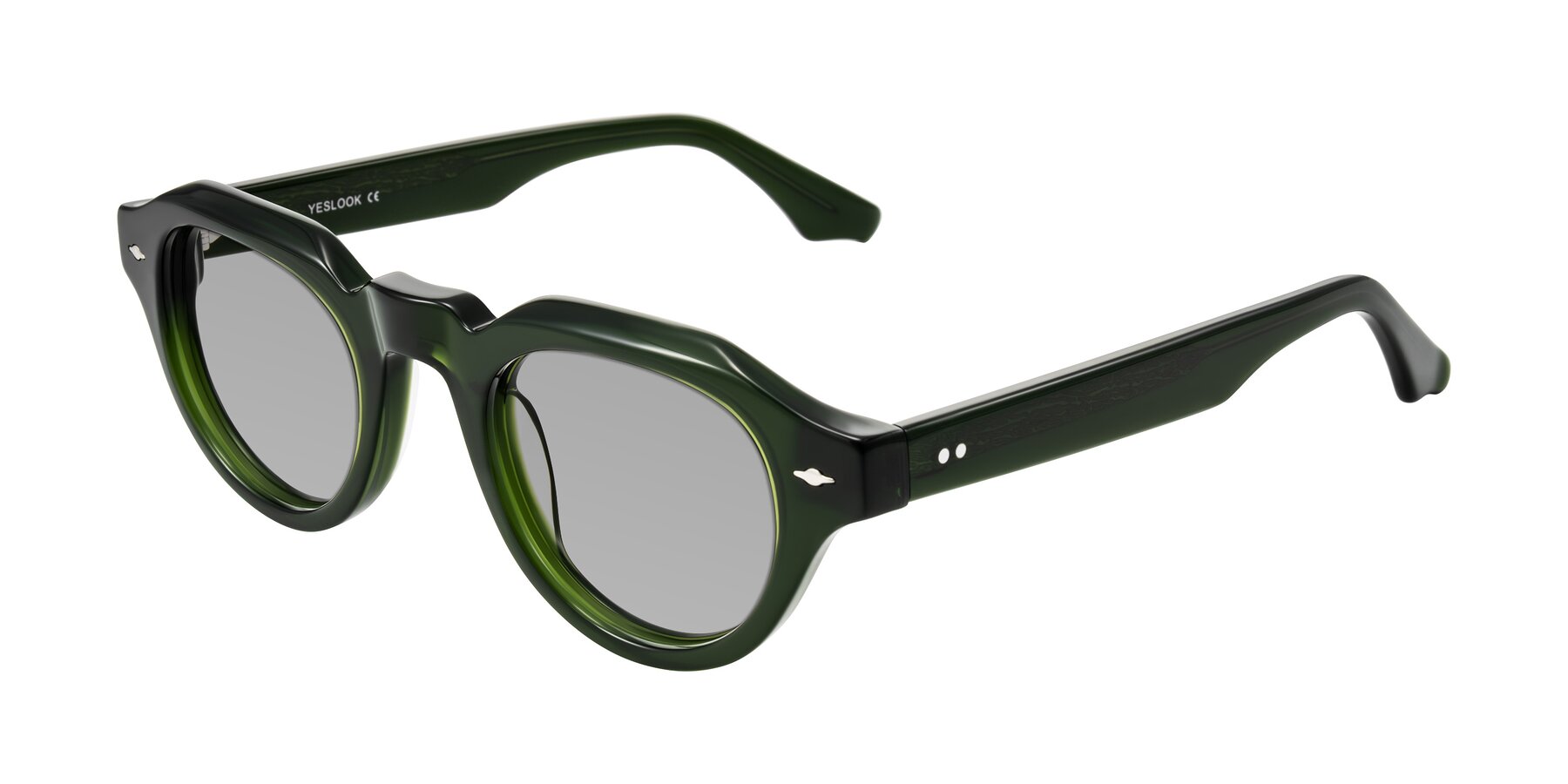 Angle of Ascend in Dark Jade Green with Light Gray Tinted Lenses