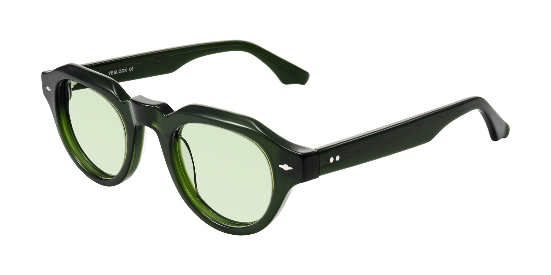 Angle of Ascend in Dark Jade Green with Light Green Tinted Lenses