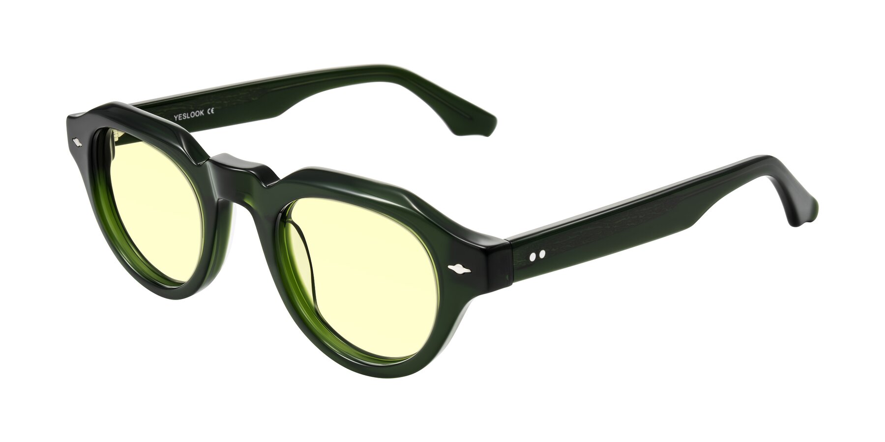 Angle of Ascend in Dark Jade Green with Light Yellow Tinted Lenses