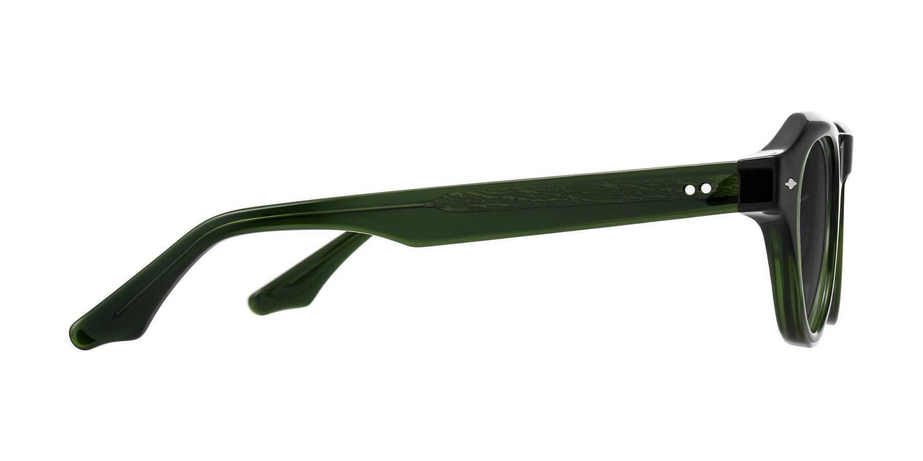 Side of Ascend in Dark Jade Green with Gray Tinted Lenses