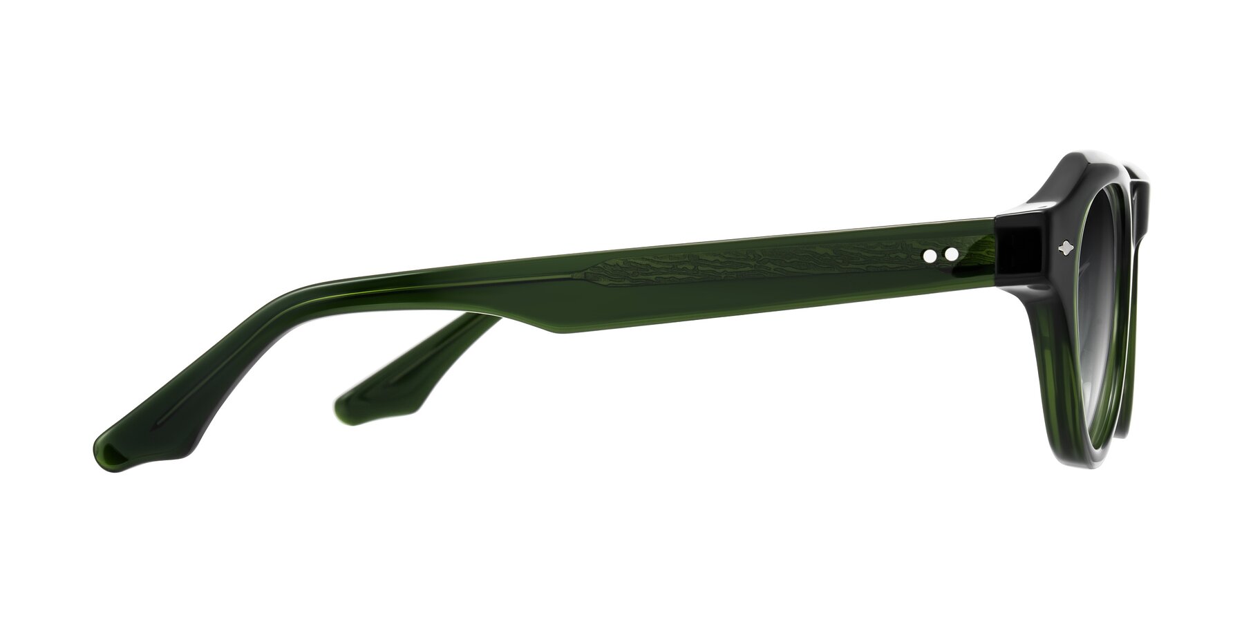 Side of Ascend in Dark Jade Green with Gray Gradient Lenses