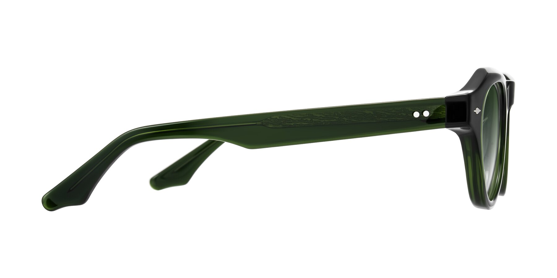 Side of Ascend in Dark Jade Green with Green Gradient Lenses