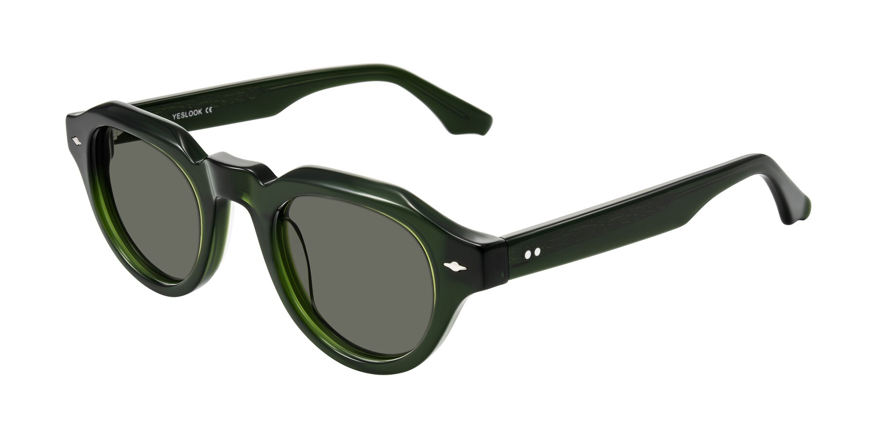 Angle of Ascend in Dark Jade Green with Gray Polarized Lenses