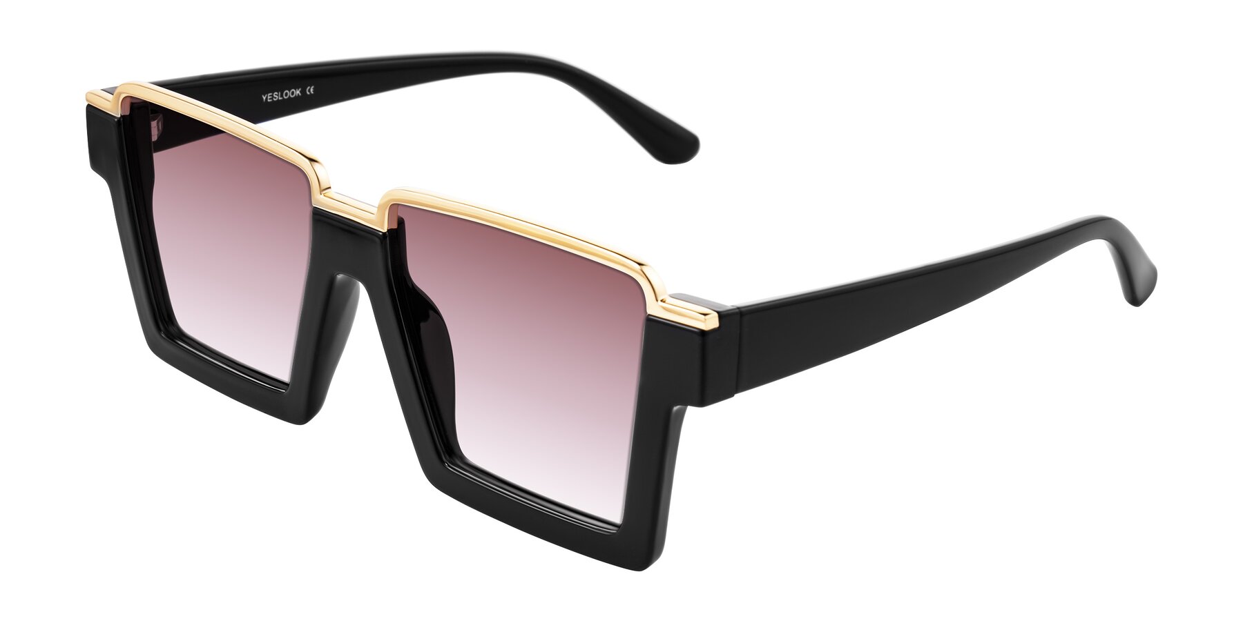 Angle of Reyes in Black with Garnet Gradient Lenses