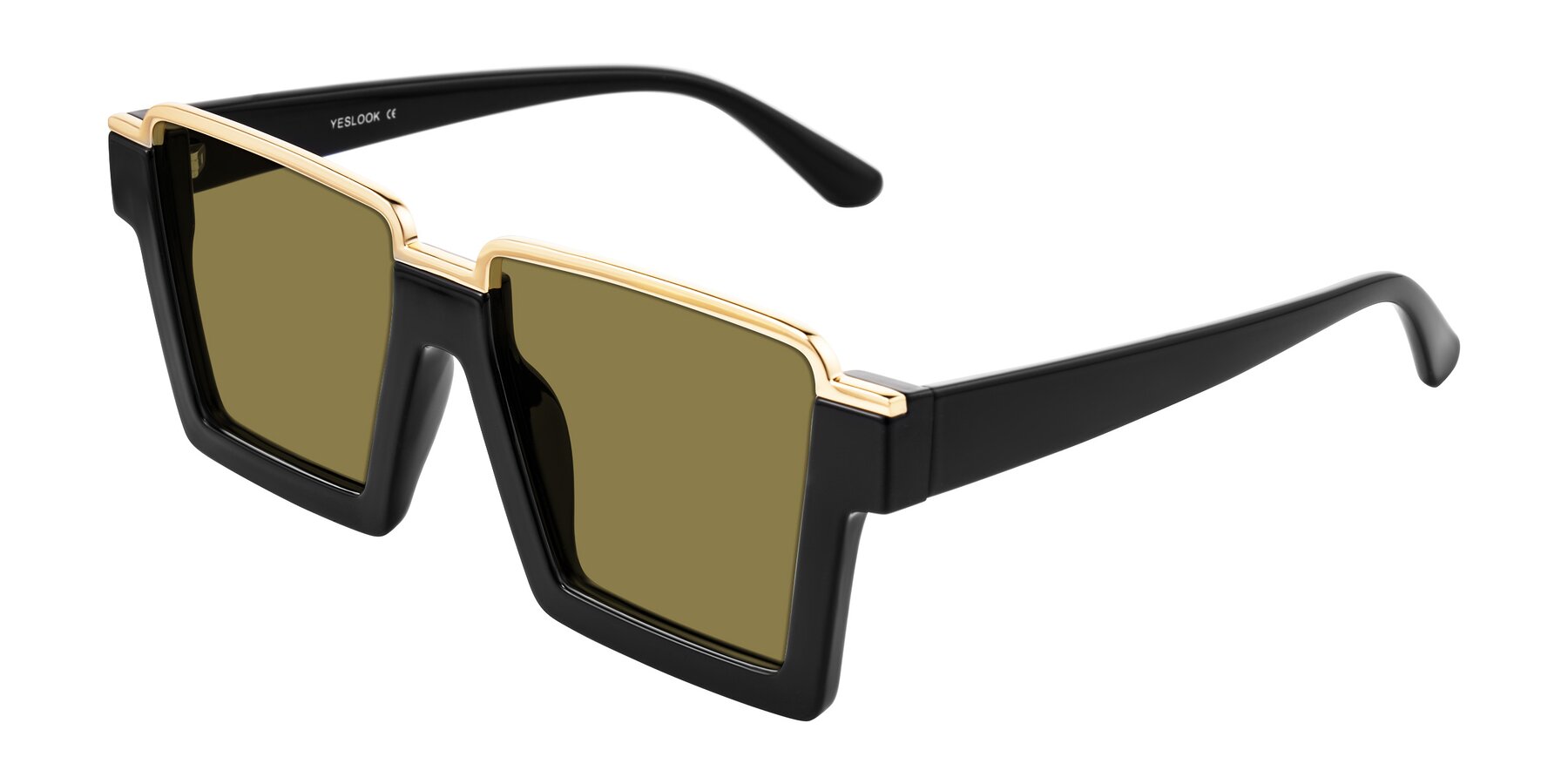 Angle of Reyes in Black with Brown Polarized Lenses