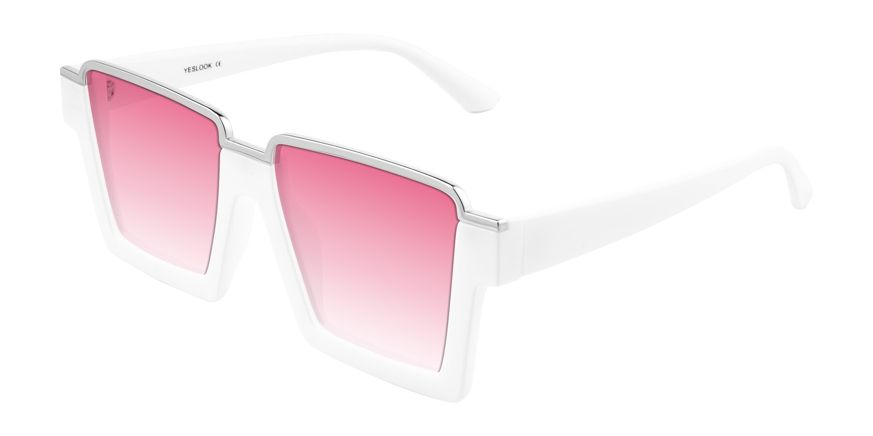 Angle of Reyes in White with Pink Gradient Lenses