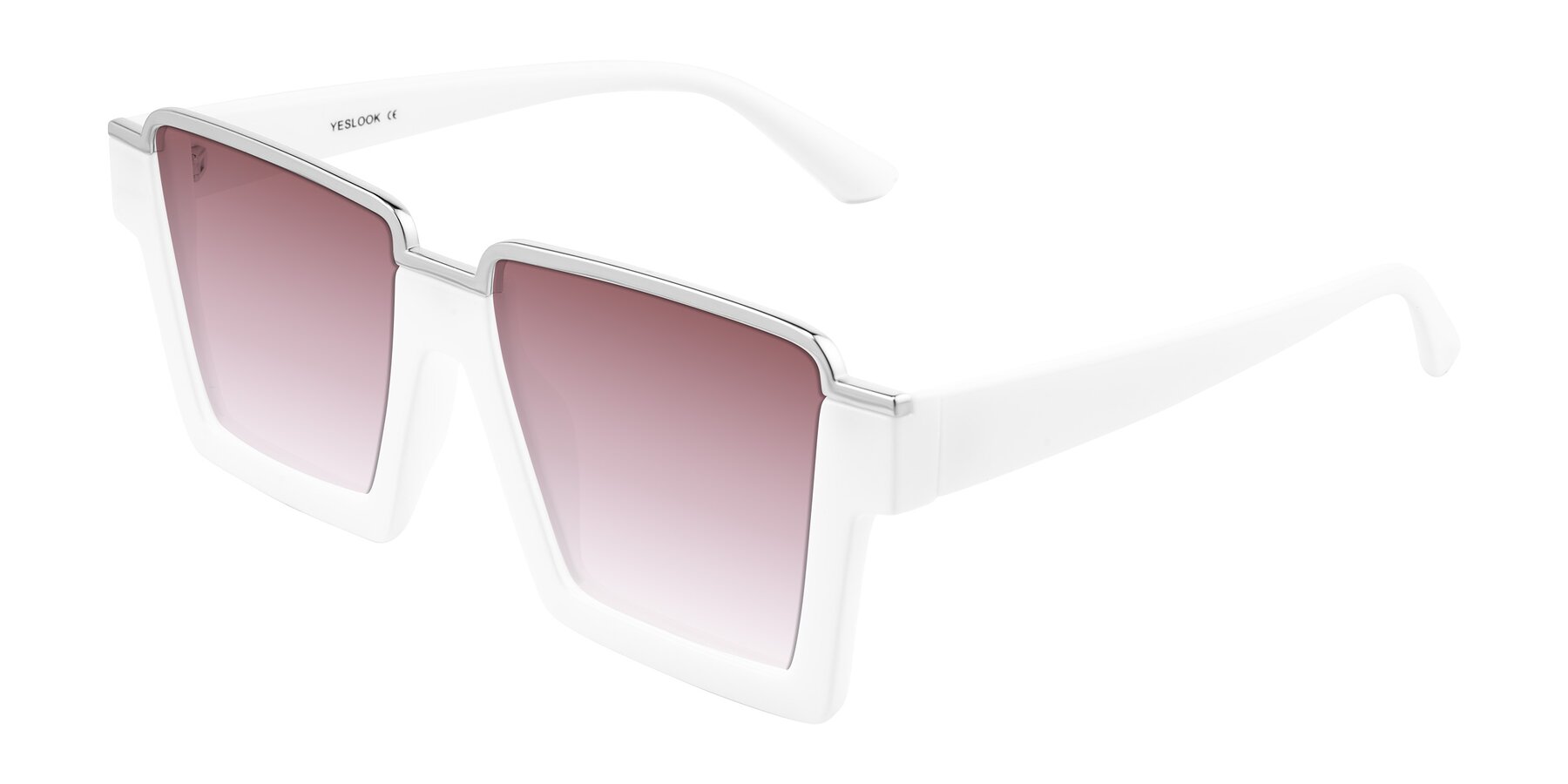 Angle of Reyes in White with Garnet Gradient Lenses